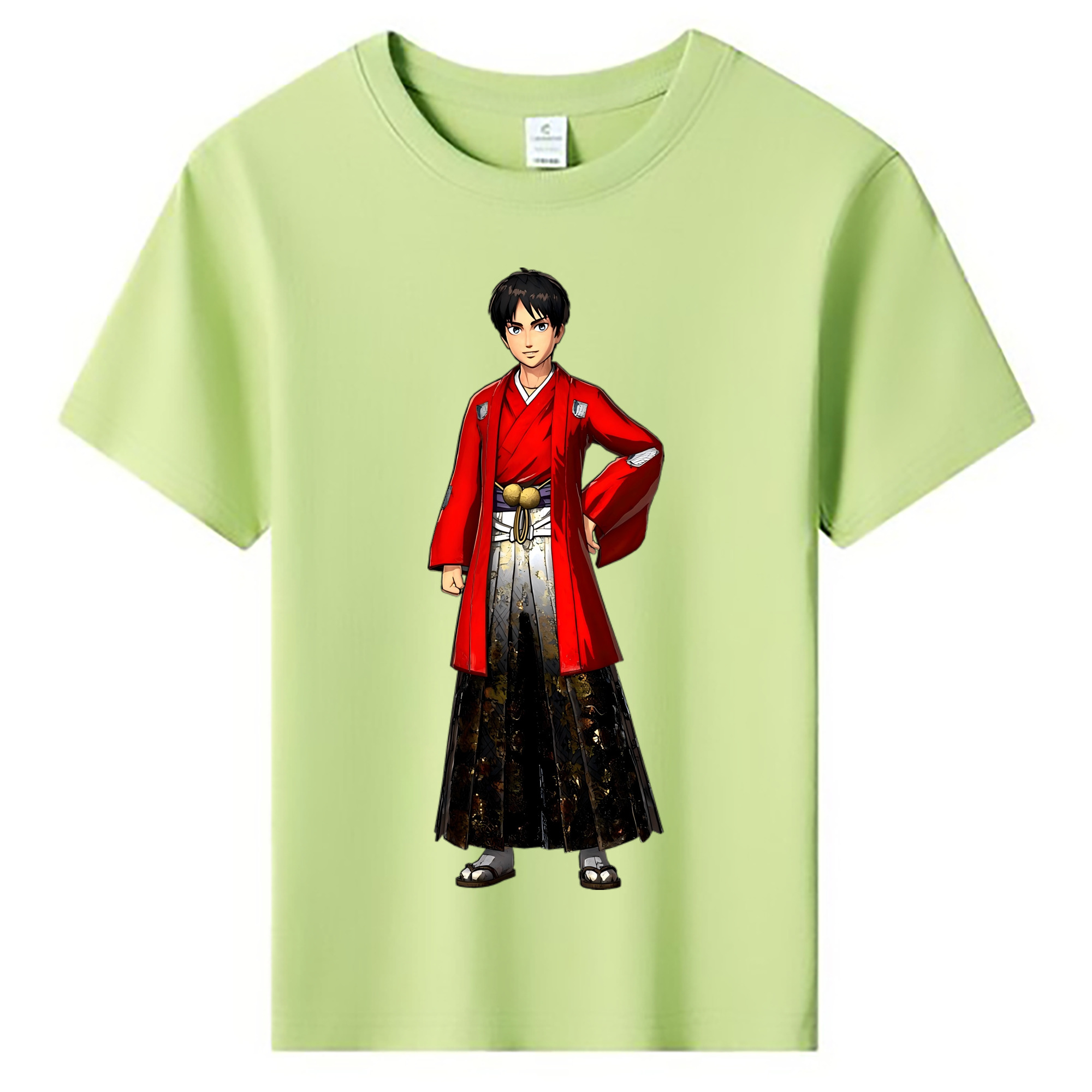 （画像用） 進撃の巨人 エレン･イェーガー Attack on Titan Eren Jäger 綿100％キッズTシャツ（フロントプリント）